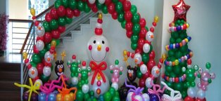 Новогоднее Украшение Воздушными Шарами Фото