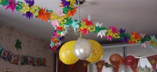 Украшение Комнаты Воздушными Шарами на День Рождения